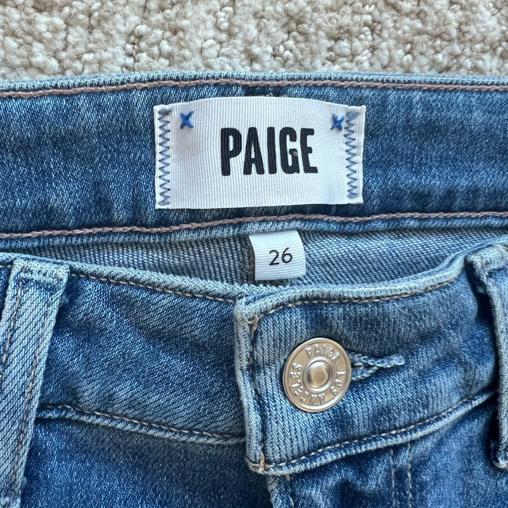 PAIGE Women's Slim Straight Jeans - Picture 2 of 6